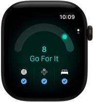 Apple Watch Series 12, alumiiniumkorpus, must toon, valmisolekuskoor 8, parema külje vaade, Digital Crown