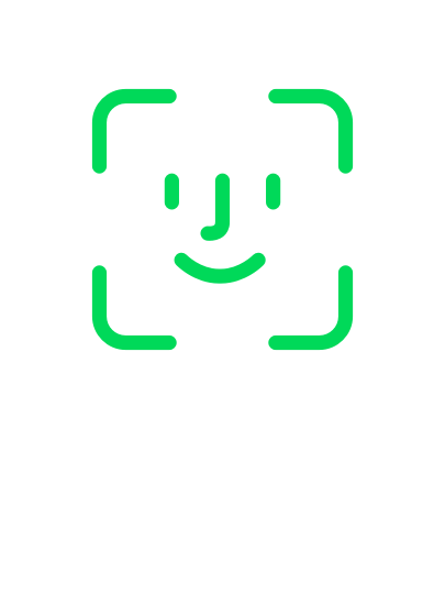 The Face ID icon resolves into a smiley face.