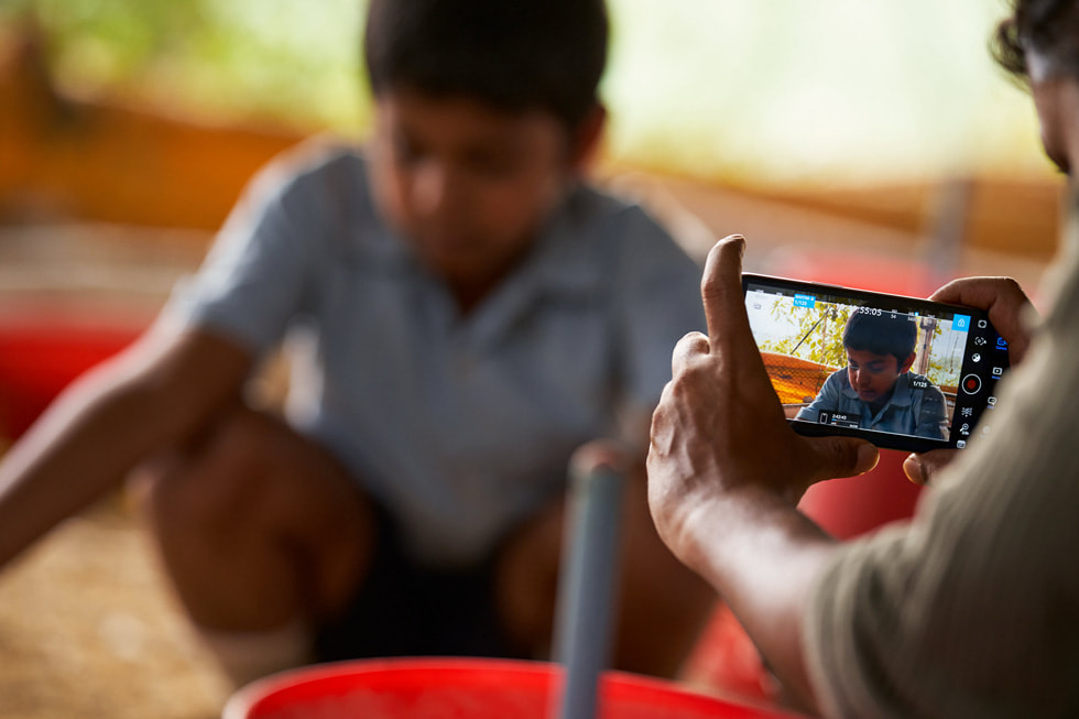 Cinematographer Amith Surendran uses iPhone 16 Pro Max to film the protagonist up close.