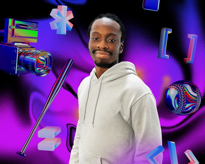 Vinder af Swift Student Challenge, Yemi Agesin, vises.