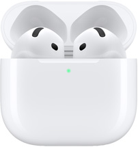 Casing pengisian daya dengan AirPods&nbsp;5 di dalamnya