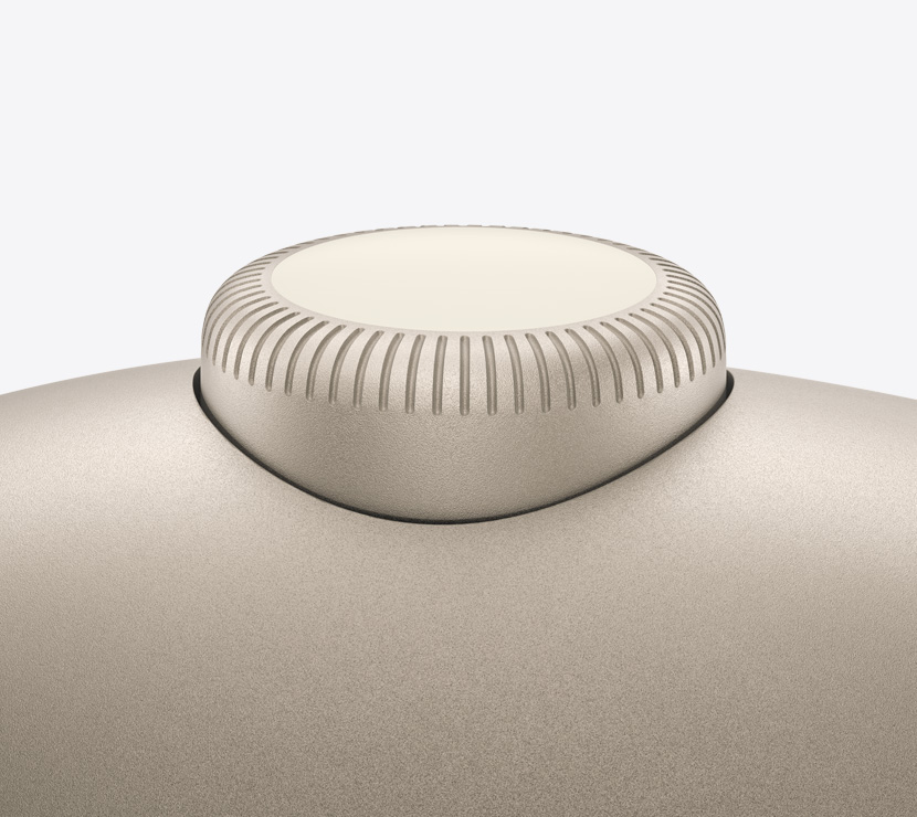 Căști AirPods Max 2, culoare Strălucire stelară, detaliu cu Digital Crown