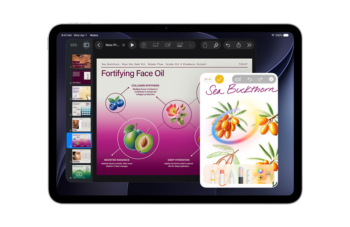Un iPad muestra cómo Imagen Mágica convierte un boceto en imágenes