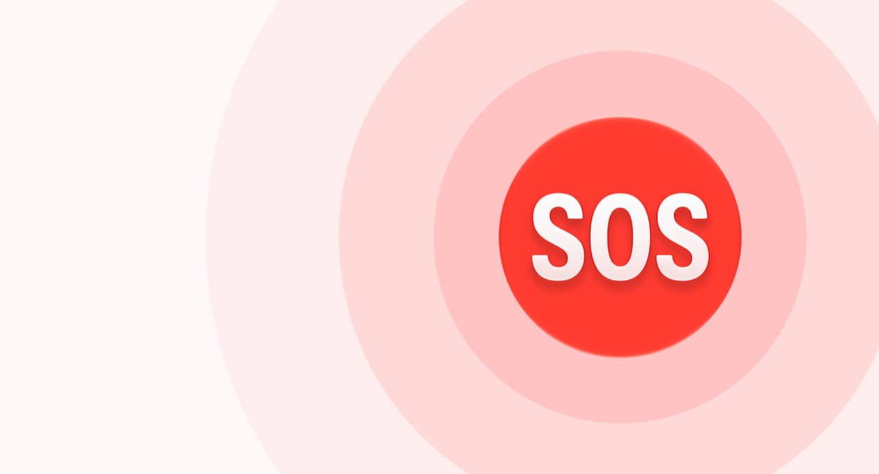 Biểu tượng SOS khi Phát Hiện Ngã