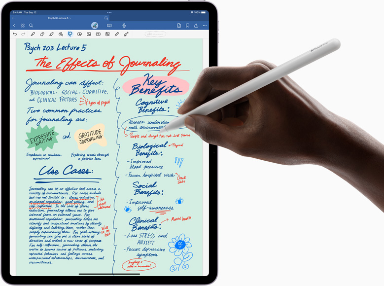 A Goodnotes 6 egy iPad Airen