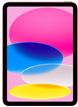 iPad, parte frontal, vibrante diseño ovalado en tonos rosa, azul y amarillo