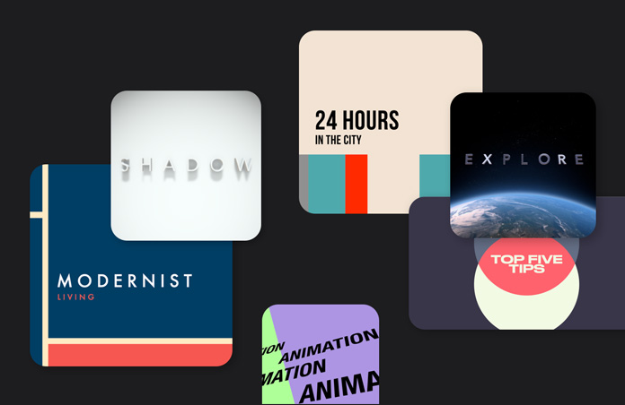 Eine Vielzahl von Grafikdesigns, die in der Final Cut Pro Mediathek verfügbar sind
