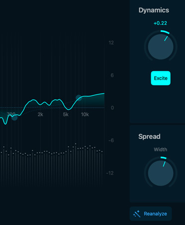 Modulo Mastering Assistant, controlli per dinamica e spread